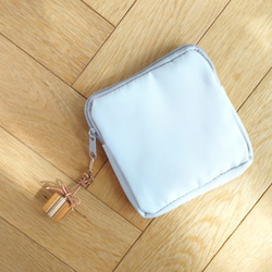 寄木と革紐で作ったギフトボックスのファスナーチャーム /  バッグチャーム 《type F》 11枚目の画像