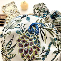 《 1点物* 》AMADEUSのマニフィーク巾着バッグ SAFECO社フランス輸入ジャガード生地 太番手フレンチリネン 3枚目の画像