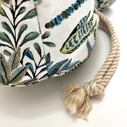 《 1点物* 》AMADEUSのマニフィーク巾着バッグ SAFECO社フランス輸入ジャガード生地 太番手フレンチリネン 13枚目の画像