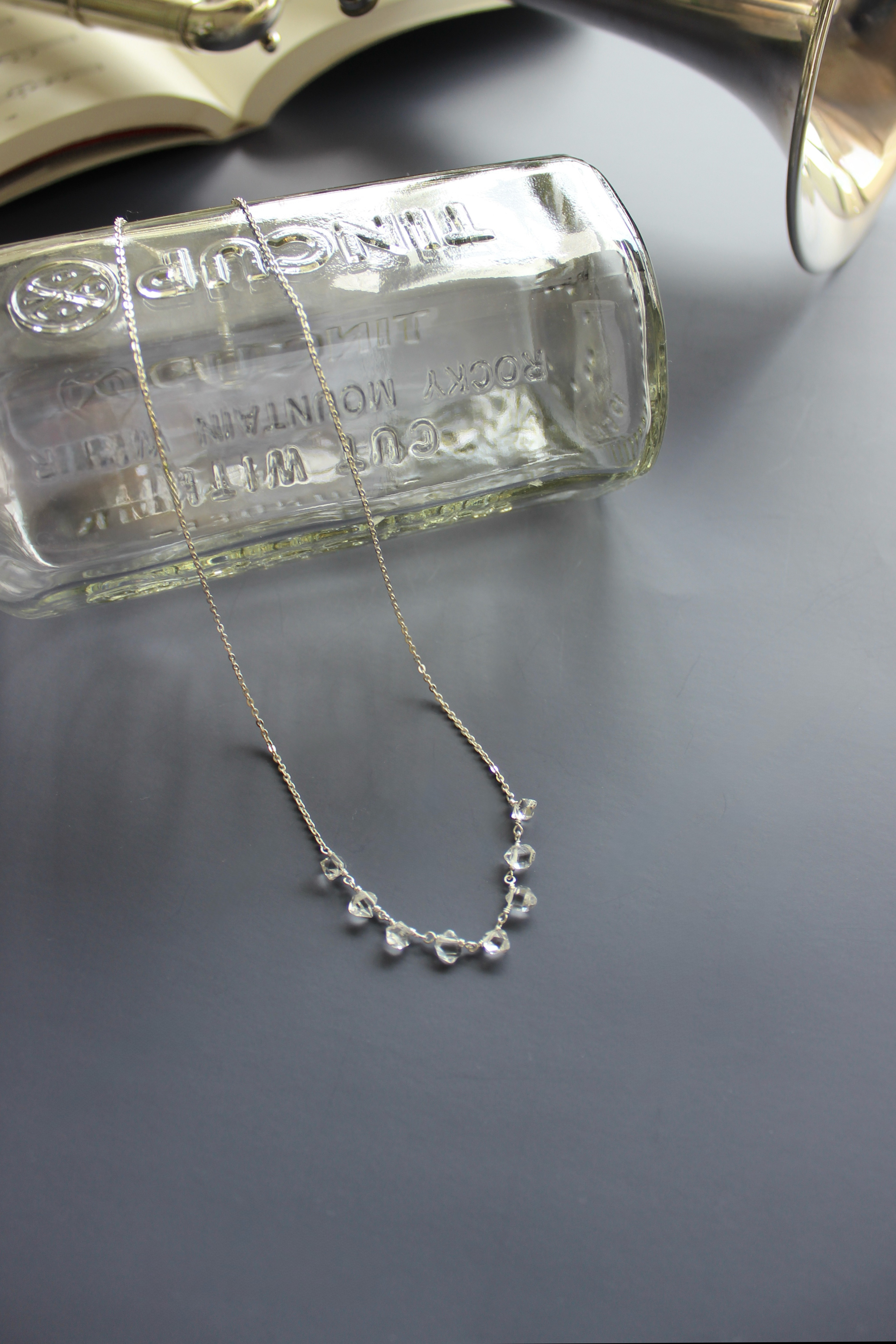 【NY産】ハーキマーダイヤモンド ネックレス