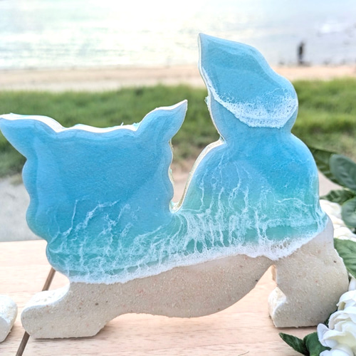 シーサー（Mサイズ）|レジン海アート オーシャンレジン 沖縄 玄関の