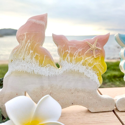 シーサー（Mサイズ）|レジン海アート オーシャンレジン 沖縄 玄関の