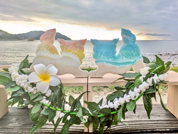 シーサー(Mサイズ)|レジン海アート オーシャンレジン 沖縄 玄関の