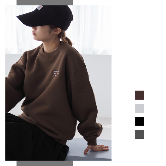 【選べる4色】ステッチ ロゴスウェット CBC 1枚目の画像