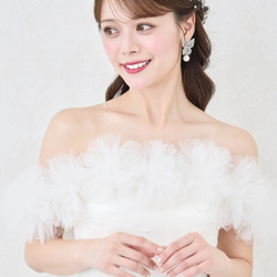 ME293 ブライダルピアス  蝶々 大ぶり　揺れる ブライダルイヤリング　ウェディングイヤリング  　　 5枚目の画像