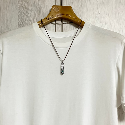 ソノラン　ターコイズ　ヴィンテージ　フェザー　シルバー　ネックレス ソノラン ターコイズ ヴィンテージコイン フェザー シルバー