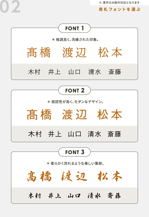 表札 ステンレス 切り文字 おしゃれ 一文字の金額 H50mm 戸建て表札 番地 k015 10枚目の画像