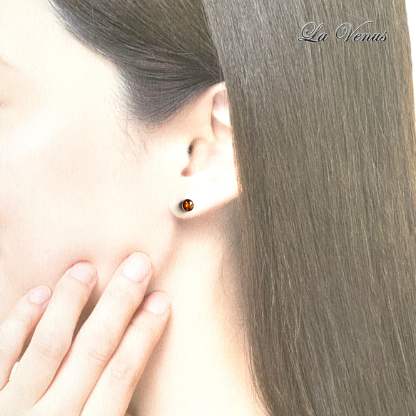 ✴︎つけっぱなしOK✴︎ 天然 ファイアオパール ベゼルピアス 4mm 宝石質AAA 316 両耳用 10月誕生石 16枚目の画像