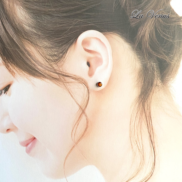 ✴︎つけっぱなしOK✴︎ 天然 ファイアオパール ベゼルピアス 4mm 宝石質AAA 316 両耳用 10月誕生石 13枚目の画像