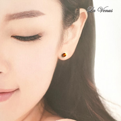 ✴︎つけっぱなしOK✴︎ 天然 ファイアオパール ベゼルピアス 4mm 宝石質AAA 316 両耳用 10月誕生石 11枚目の画像