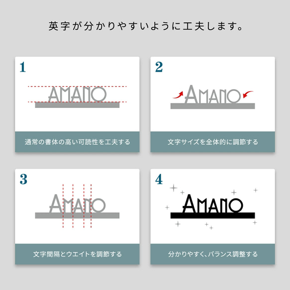 表札 おしゃれ 戸建 ローマ字 戸建て 漢字アルファベット スタイリッシュ 切り文字 k019 4枚目の画像