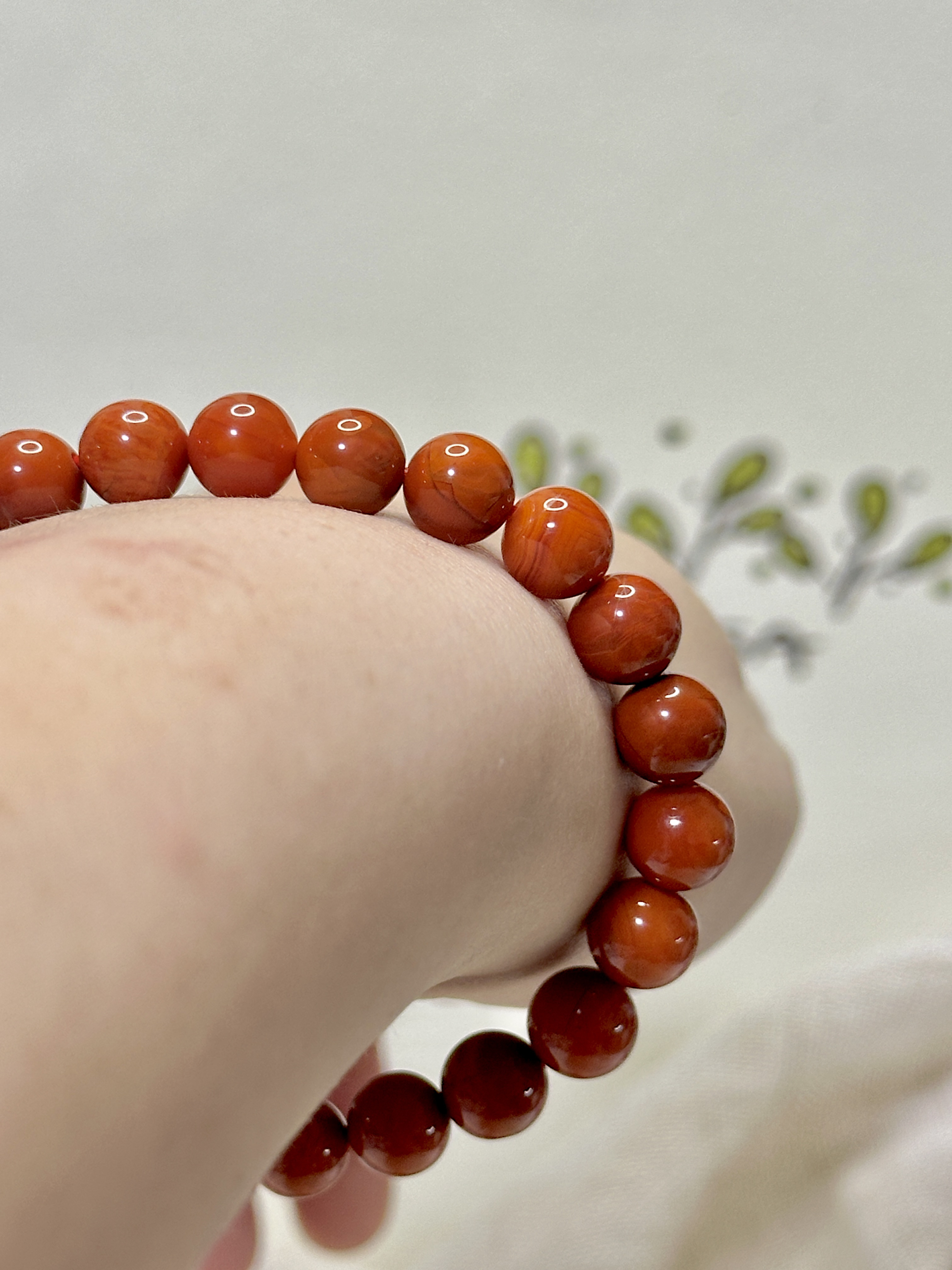 秋色のぬくもり ― 南紅瑪瑙ブレスレット