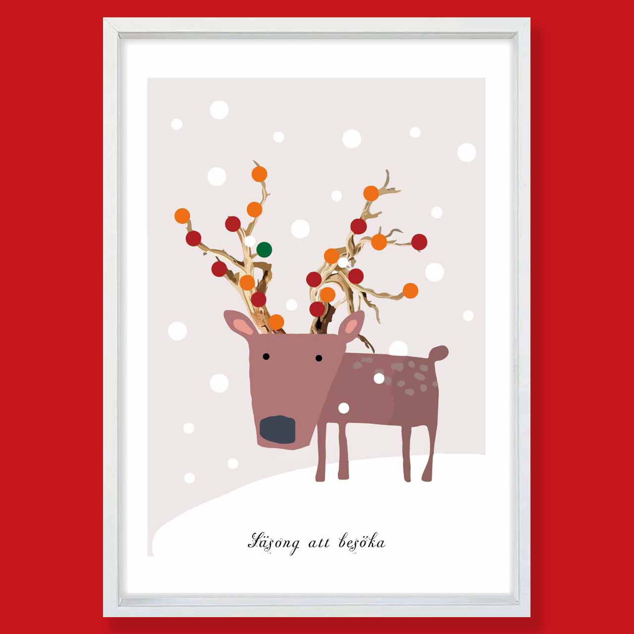 訪れる季節　トナカイ　送料無料　お気に入り9600件突破　ポスター　アートポスター　アート/sei検索新着順　3728