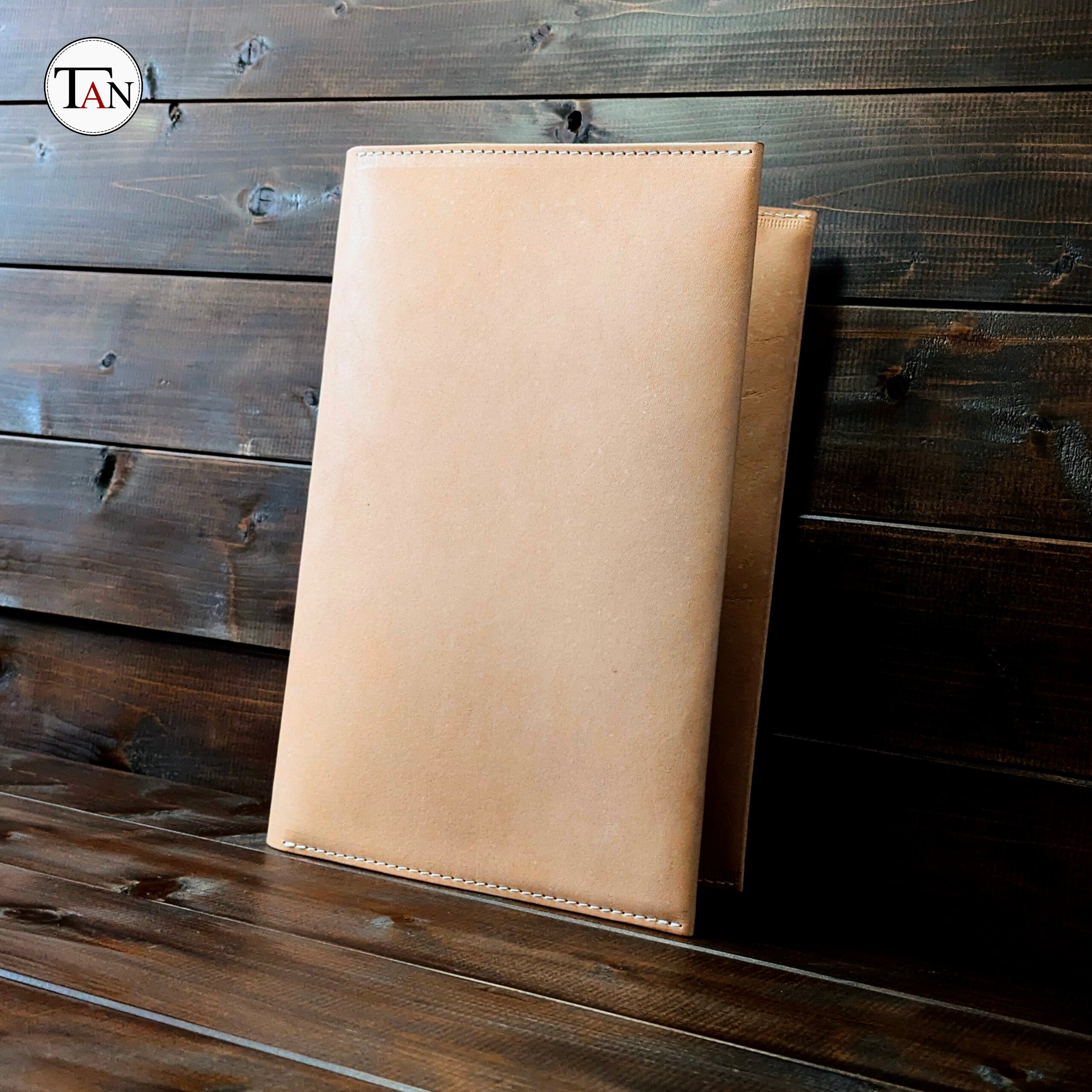 【栃木レザーで作ったヌメ革のノートカバー】B5やセミB5のノートが入る　牛革 レザー 本革　ハンドメイド　ブックカバー