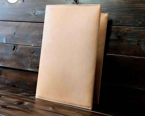 栃木レザーで作ったヌメ革のノートカバー】B5やセミB5のノートが入る