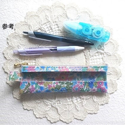 ペンケース小　メガネケース　クリアポーチ　クラシックガーデン　リバティ　ラミネート　♡最も有名で愛されている定番柄の饗宴 11枚目の画像