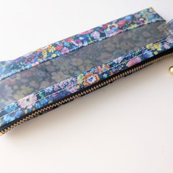 ペンケース小　メガネケース　クリアポーチ　クラシックガーデン　リバティ　ラミネート　♡最も有名で愛されている定番柄の饗宴 5枚目の画像