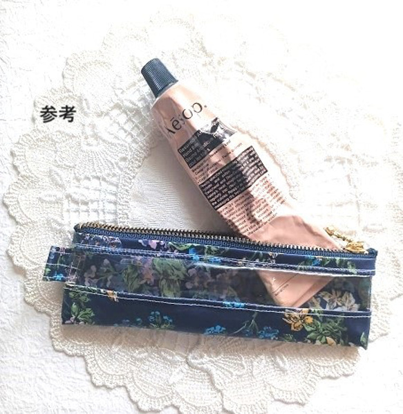 ペンケース小　メガネケース　クリアポーチ　クラシックガーデン　リバティ　ラミネート　♡最も有名で愛されている定番柄の饗宴 9枚目の画像