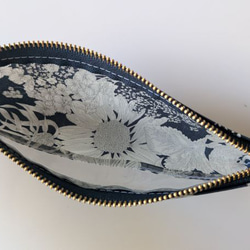 ペンケース小　メガネケース　クリアポーチ　スイムダンクレア　リバティ　ラミネート　♡向日葵、ゼニアオイ、アンゼリカ　他 6枚目の画像