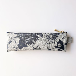 ペンケース小　メガネケース　クリアポーチ　スイムダンクレア　リバティ　ラミネート　♡向日葵、ゼニアオイ、アンゼリカ　他 2枚目の画像