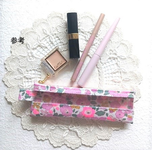 ペンケース小　メガネケース　クリアポーチ　スイムダンクレア　リバティ　ラミネート　♡向日葵、ゼニアオイ、アンゼリカ　他 10枚目の画像