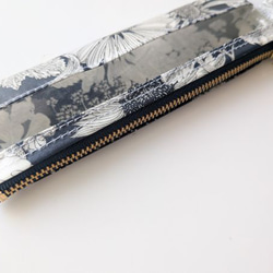 ペンケース小　メガネケース　クリアポーチ　スイムダンクレア　リバティ　ラミネート　♡向日葵、ゼニアオイ、アンゼリカ　他 3枚目の画像