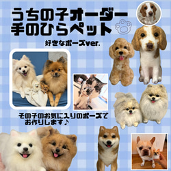 うちの子オーダー 手のひらペット 好きなポーズver. 羊毛フェルト