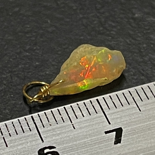 14kgf＊原石のネックレスチャーム エチオピアンオパール
