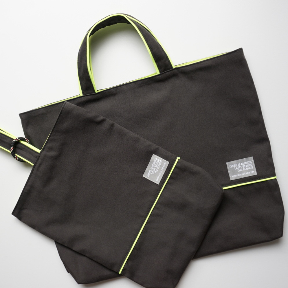 【ご依頼品画像確認用】レッスンバッグ男の子　ネオンカラー　シンプルかっこいい　通学用品   おけいこバッグ