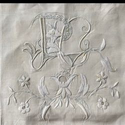 フランス アンティーク ヴィンテージ 赤刺繍 手刺繍 棚飾り その他素材