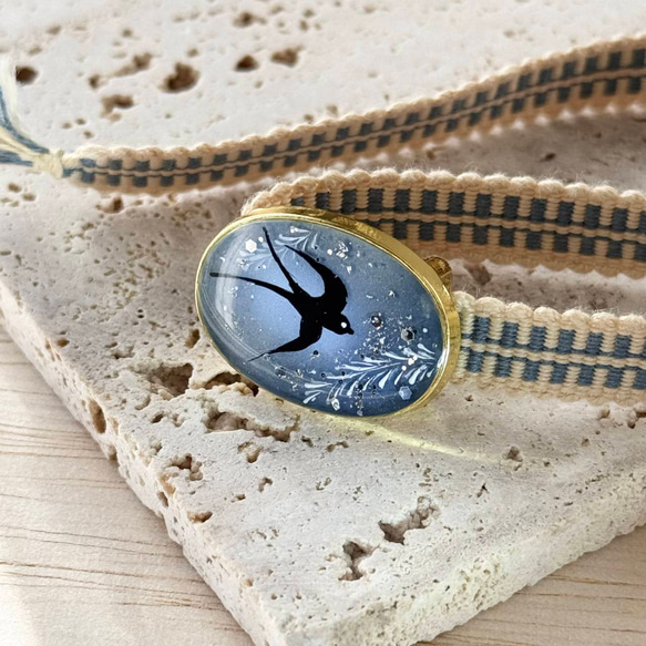 【新品】半幅帯　正絹本番大島とポリエステルちりめんリバーシブル　 繋ぎ目のない半幅帯　　オリジナル 12枚目の画像