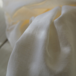 ■フリルハイネック リネンコットンブラウス（ホワイト）前後2WAY・受注制作／ナチュラルコーデ 6枚目の画像