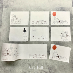 新入荷！日本製！『シンプルなロールふせん【Cat Hill 猫】 80シート巻 』～45×60mm　1個～ 3枚目の画像