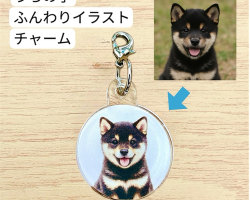 きなこ様ご確認用ページ レジンで写真チャーム オーダー品 オーダーメイド】ペット 写真 アクリルチャーム【イラスト】うちのこ