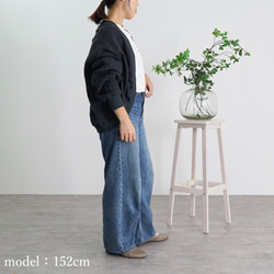 【数量限定】ポータブルカーディガン/三河木綿ヘリンボーン/選べる3カラー 14枚目の画像