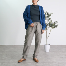 【数量限定】ポータブルカーディガン/三河木綿ヘリンボーン/選べる3カラー 7枚目の画像