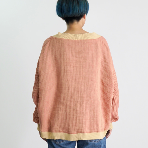 【数量限定】ポータブルカーディガン/三河木綿ヘリンボーン/選べる3カラー 16枚目の画像