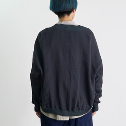 【数量限定】ポータブルカーディガン/三河木綿ヘリンボーン/選べる3カラー 12枚目の画像