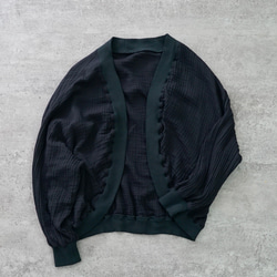 【数量限定】ポータブルカーディガン/三河木綿ヘリンボーン/選べる3カラー 6枚目の画像