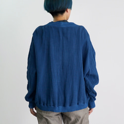 【数量限定】ポータブルカーディガン/三河木綿ヘリンボーン/選べる3カラー 8枚目の画像