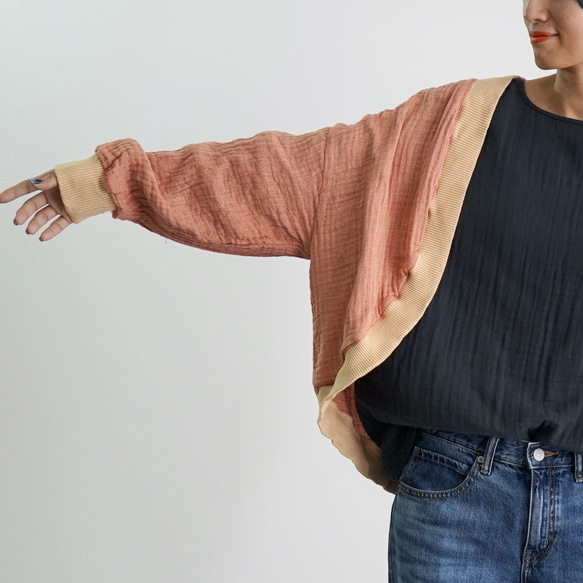 【数量限定】ポータブルカーディガン/三河木綿ヘリンボーン/選べる3カラー 17枚目の画像