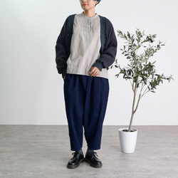 【数量限定】ポータブルカーディガン/三河木綿ヘリンボーン/選べる3カラー 11枚目の画像