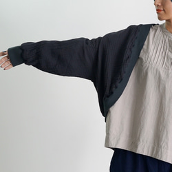 【数量限定】ポータブルカーディガン/三河木綿ヘリンボーン/選べる3カラー 13枚目の画像