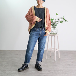 【数量限定】ポータブルカーディガン/三河木綿ヘリンボーン/選べる3カラー 15枚目の画像