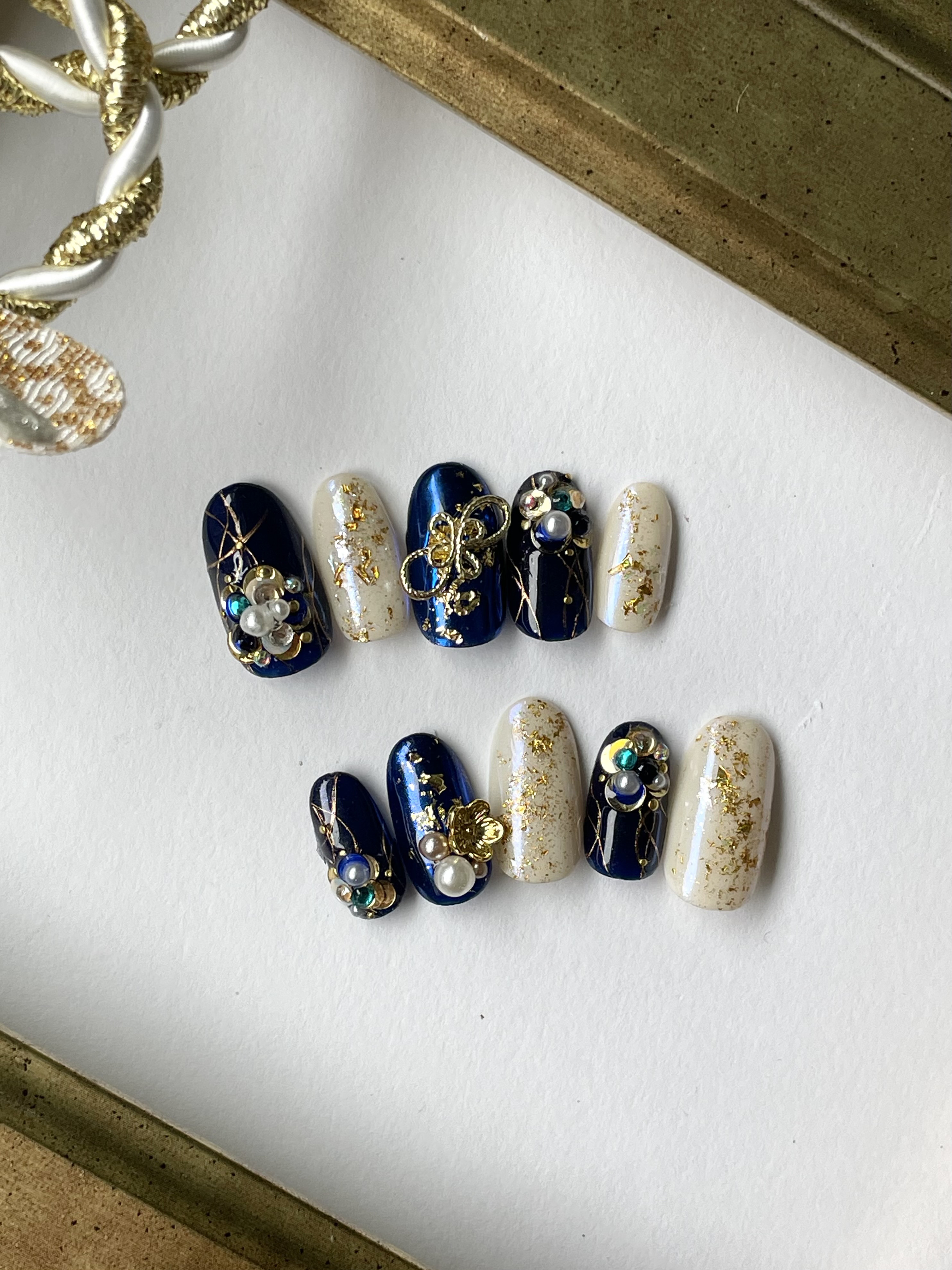 ネイルチップ　成人式　和装　ドレス