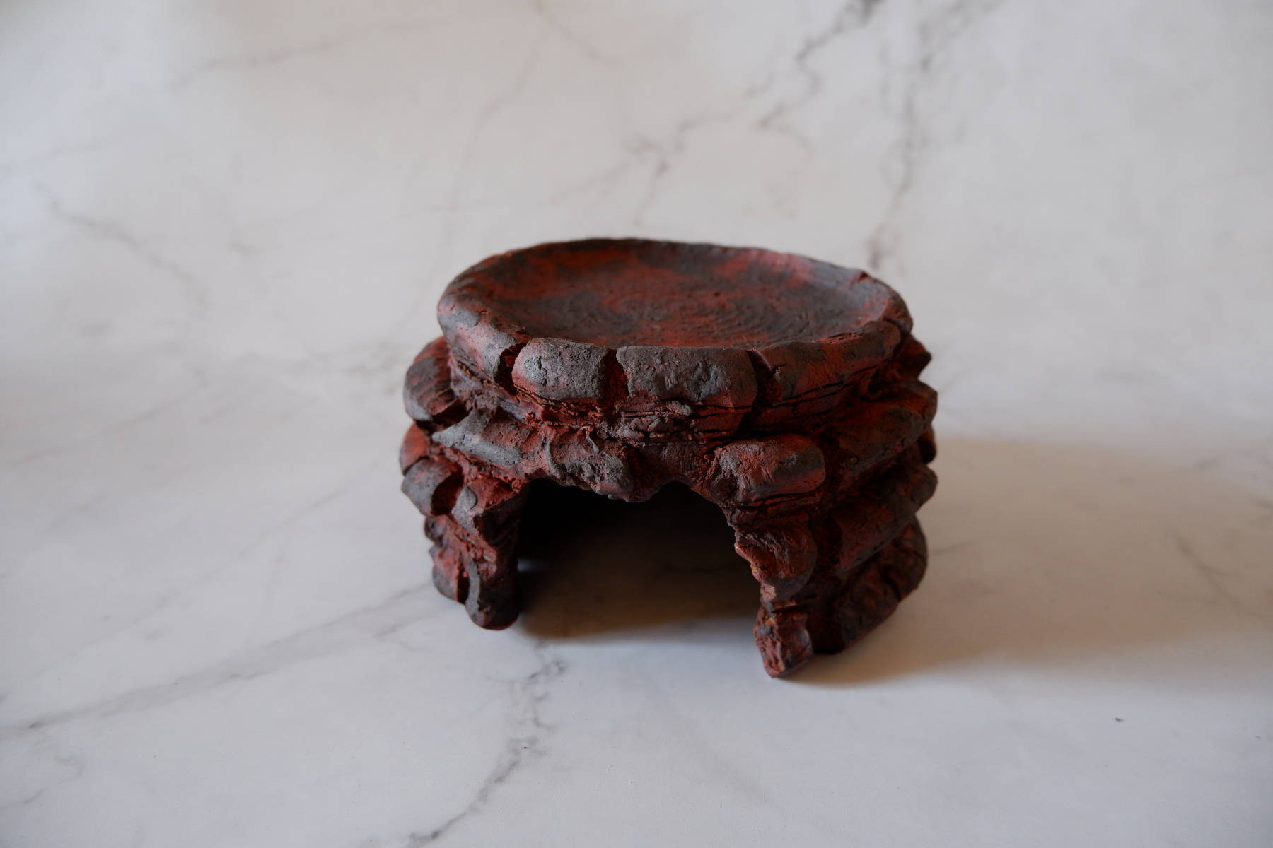 4.5号赤土裂紋爬虫類シェルター271　ウェット　陶器製　作家もの　沖縄 4,914円