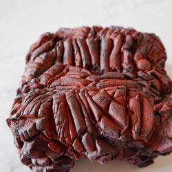 4.5号赤土裂紋四角爬虫類シェルター272　ウェット　陶器製　作家もの　沖縄 4枚目の画像