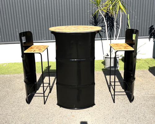 ☆☆☆ドラム缶リメイクラック☆☆☆（ブラック・2段） ドラム缶リメイクラック（ブラック・2段） ドラム缶リメイクオープン2