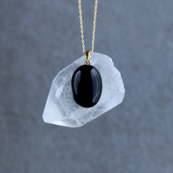 石を愉しむ漆黒のモリオンネックレス　 4枚目の画像