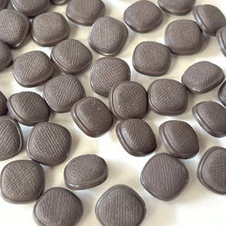 ボタン レトロ 四角 スクエア バリあり ブラウン 裏足 14mm 50個セット eu-121 3枚目の画像